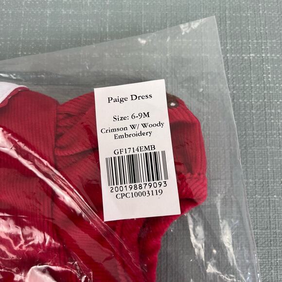 Classic Prep Childrenswear Paige Dress Crimson w/ Woody 6-9 Months NWT - Picture 10 of 11
